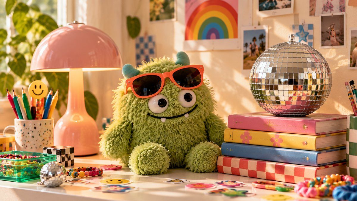 A considered bedroom object beside one ridiculous thing